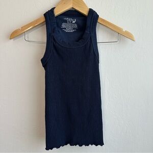 Free People we the free Intimately Blue Fitted Ribbed Tank Top